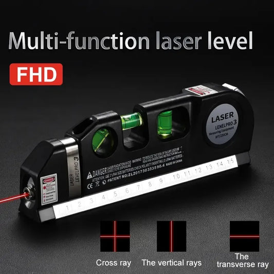 Multipurpose Laser Ruler Laser LV03 Multifunctional Laser Level and Spirit Level Metric Rulers Laser Straight Line Horizon
